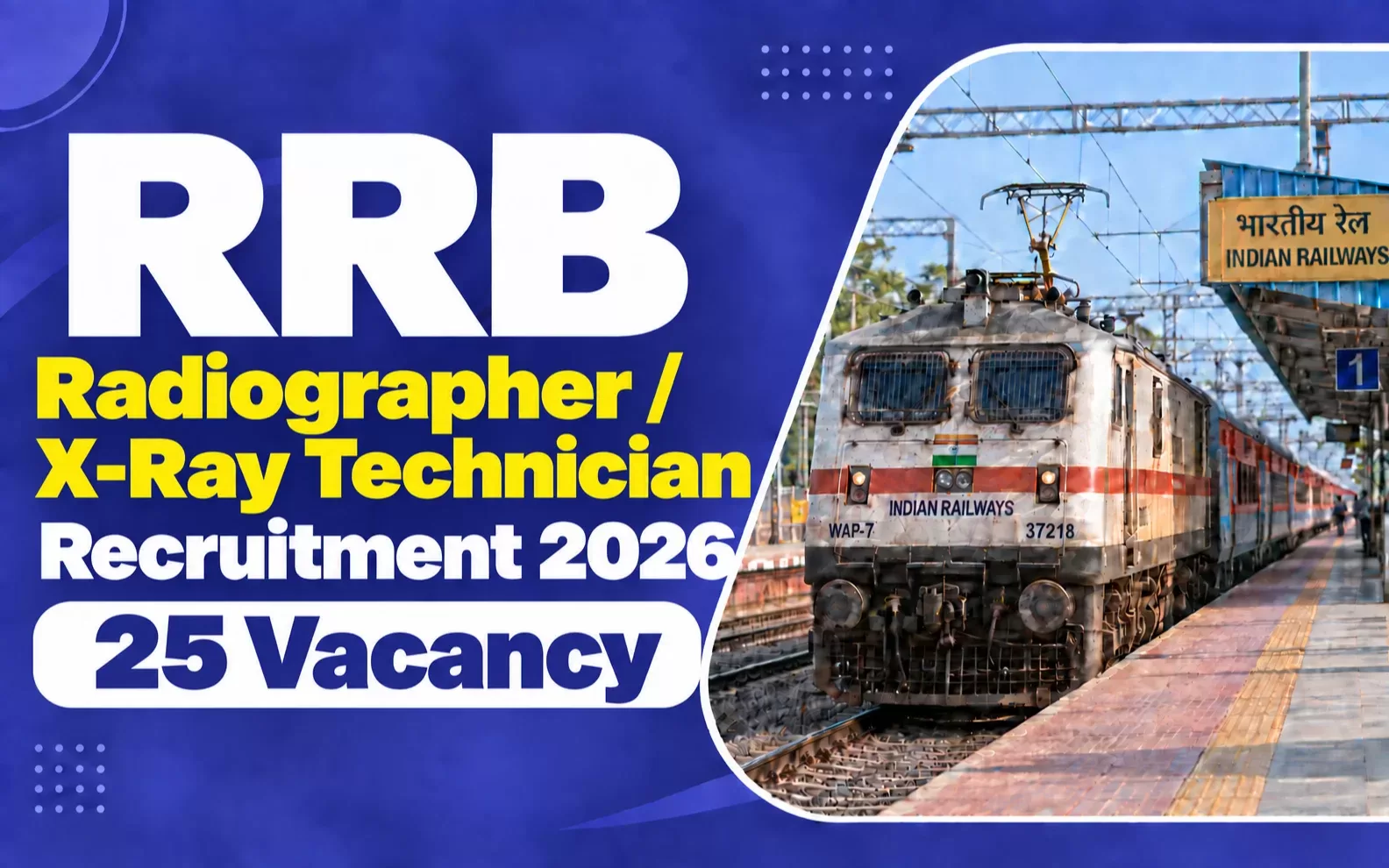 RRB Radiographer X-Ray Technician Recruitment 2026