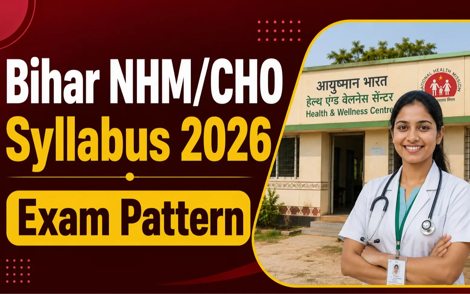 Bihar NHM CHO Syllabus 2026